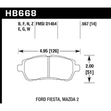 Load image into Gallery viewer, Hawk-2011-2014-Ford-Fiesta-S-Sedan-Hps-5.0-Front-Brake-Pads