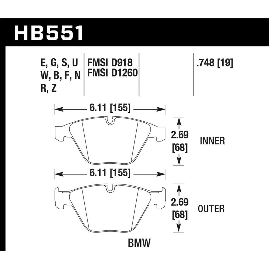 Hawk-2011-Bmw-1-Series-M-3.0L-Base-Front-Er-1-Brake-Pads