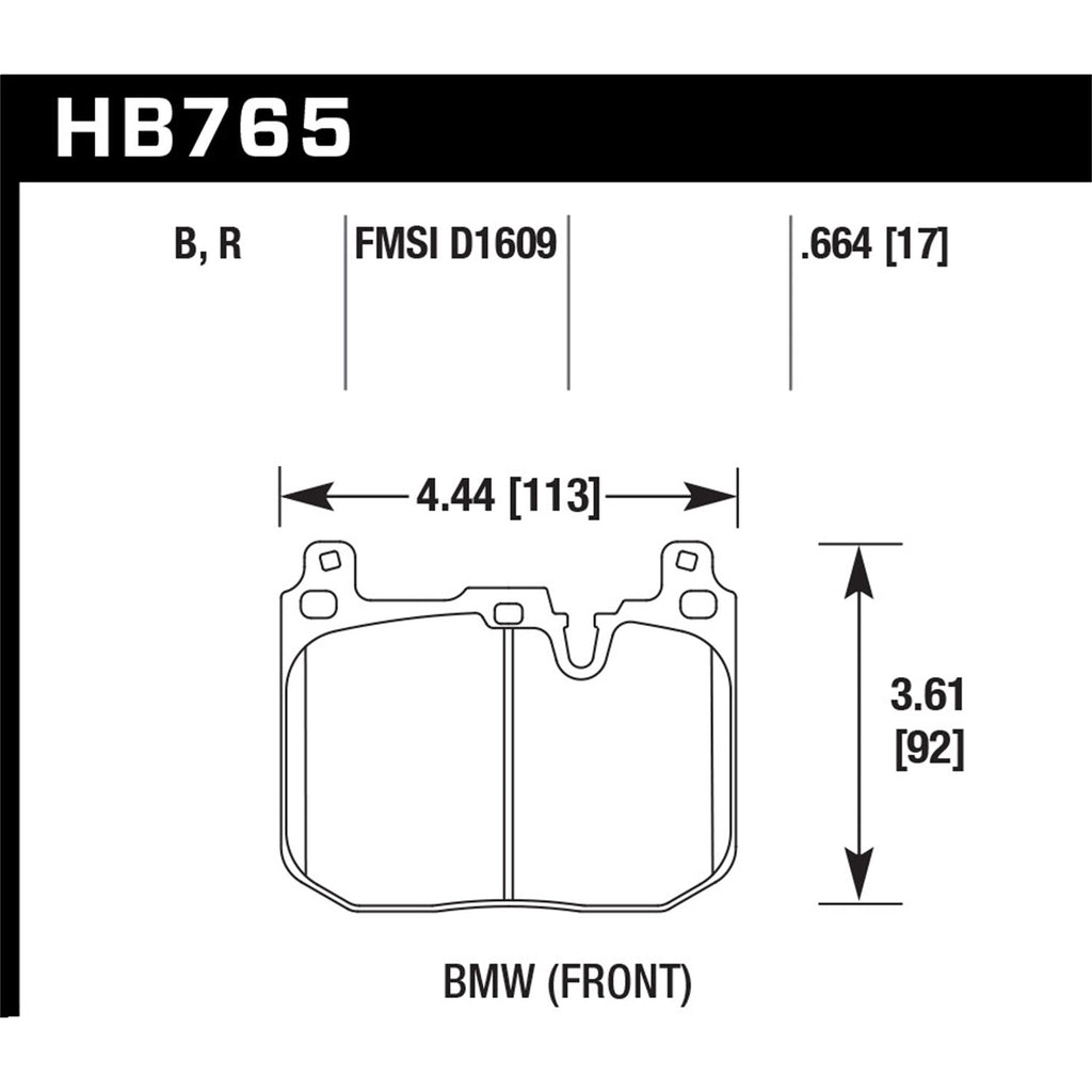 Hawk-2014-Bmw-228I-2.0L-Base-M-Sport-Blue-Painted-Caliper-Front-Er-1-Brake-Pads
