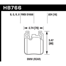 Load image into Gallery viewer, Hawk-2014-Bmw-228I-2.0L-Base-Blue-Painted-Caliper-Rear-Er-1-Brake-Pads