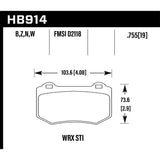 Hawk Performance HB914W.580 DTC-30 Disc Brake Pad