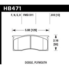 Load image into Gallery viewer, Hawk-66-72-Dodge-Dart--66-69-Pylmouth-Barracuda-Dtc-70-Race-Front-Brake-Pads