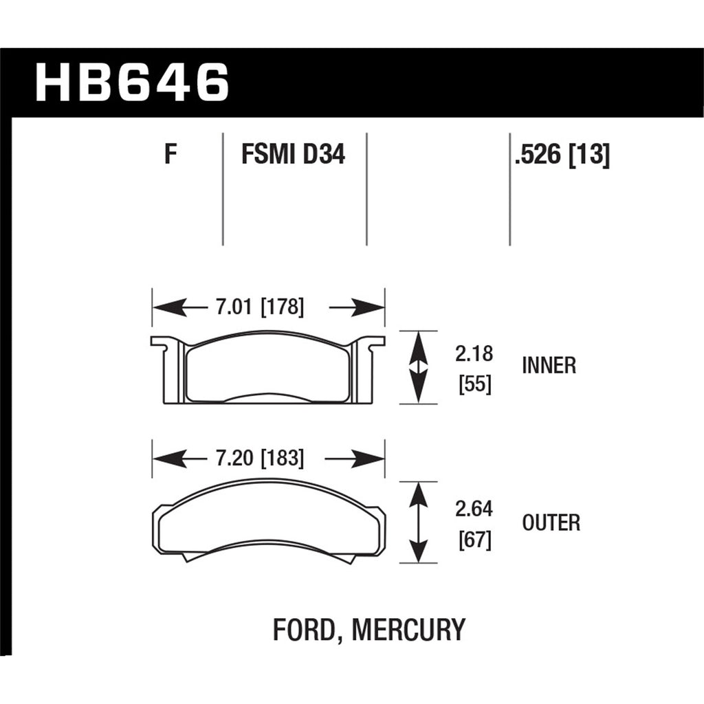 Hawk-68-73-Ford-Mustang--68-71-Torino--68-71-Montego--68-73-Cougar-Hps-Street-Front-Brake-Pads