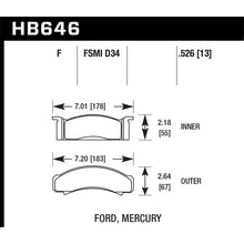 Load image into Gallery viewer, Hawk-68-73-Ford-Mustang--68-71-Torino--68-71-Montego--68-73-Cougar-Hps-Street-Front-Brake-Pads