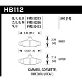 Hawk Performance HB112U.540 DTC-70 Disc Brake Pad