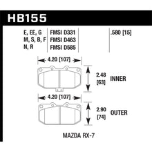 Load image into Gallery viewer, Hawk-86-95-Mazda-Rx-7-(Exc-1992)-Black-Race-Front-Brake-Pads