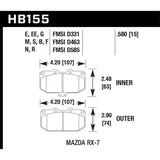Hawk Performance HB155M.580 Black Disc Brake Pad