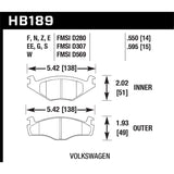 Hawk Performance HB189E.550 Blue 9012 Disc Brake Pad