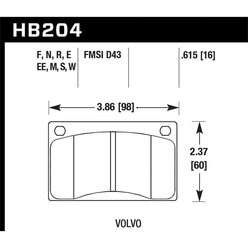 Hawk-90-93-Volvo-240-Dtc-30-Front-Race-Pads