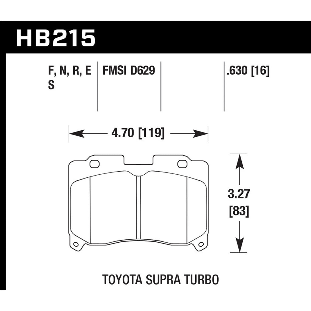 Hawk-93-98-Toyota-Supra-Tt-Hps-5.0-Street-Front-Brake-Pads