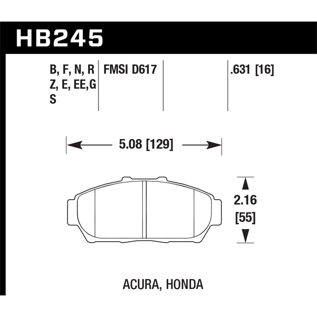 Hawk-94-01-Acura-Integra-(Excl-Type-R)-Performance-Ceramic-Street-Front-Brake-Pads