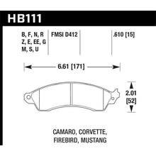 Load image into Gallery viewer, Hawk-94-04-Mustang-Cobra--88-95-Corvette-5.7L--88-92-Camaro-W-Hvy-Duty-Brakes-Dtc-60-Race-Brake-P