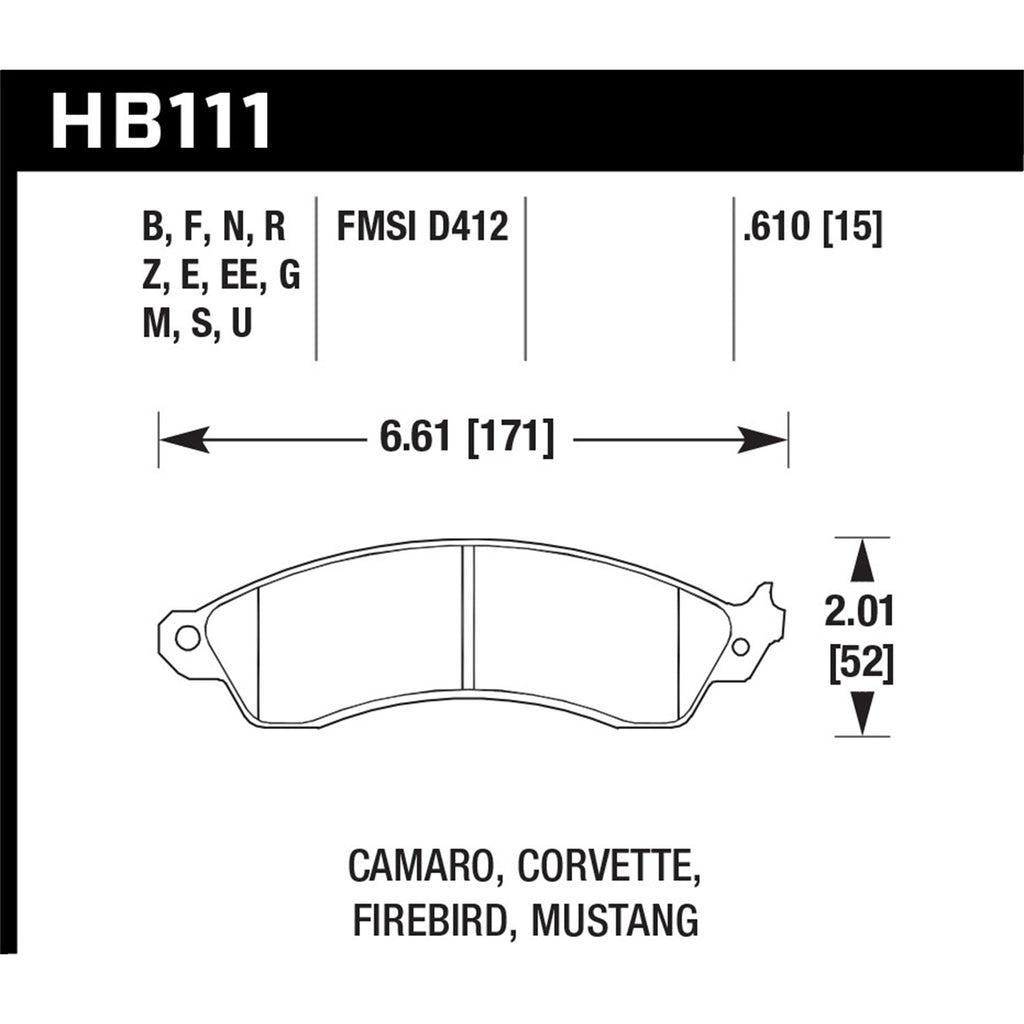 Hawk-94-04-Mustang-Cobra--88-95-Corvette-5.7L--88-92-Camaro-W-Hvy-Duty-Brakes-Front-Dtc-70-Pads