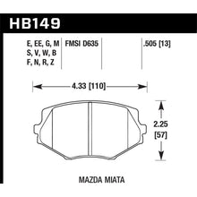 Load image into Gallery viewer, Hawk-94-97--99-03-Mazda-Miata-Ht-10-Race-Front-Brake-Pads