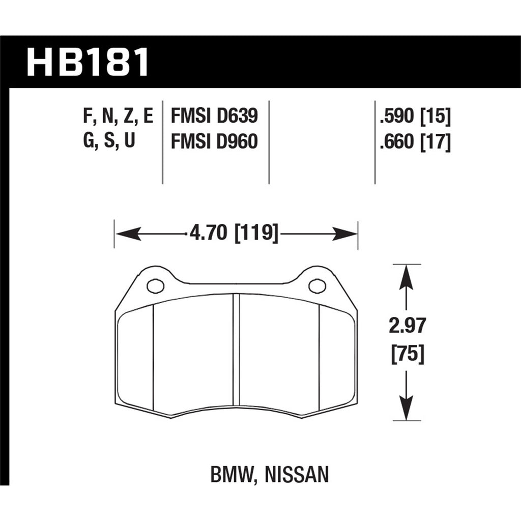 Hawk-94-97-Bmw-840Ci850Ci-Hps-Front-Street-Brake-Pads