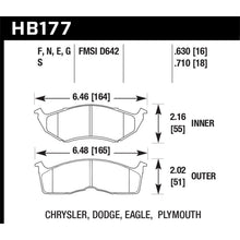 Load image into Gallery viewer, Hawk-95-97-Dodge-Neon-Hp-Front-Street-Brake-Pads