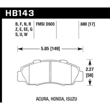 Load image into Gallery viewer, Hawk-97-98-Acura-Cl-3.0L-Base-Front-Er-1-Brake-Pads