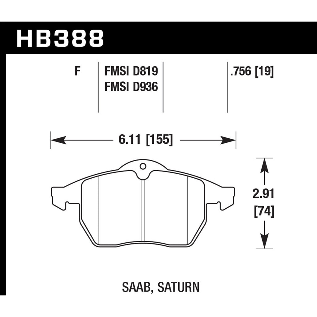 Hawk-99-02-Saab-9-399-04-Saab-9-5-D819-Hps-Street-Front-Brake-Pads