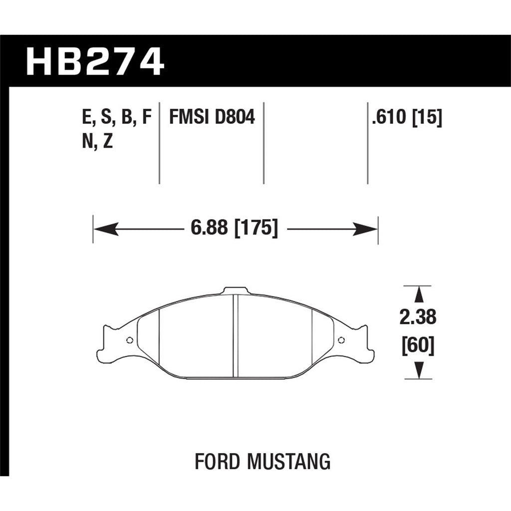 Hawk-99-04-Ford-Mustang-BaseGt-Ht-10-Race-Front-Brake-Pads