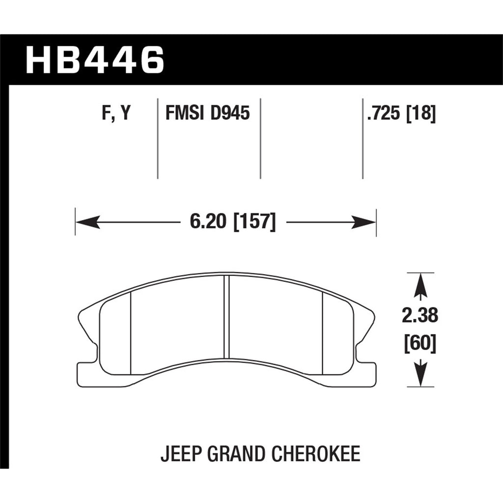 Hawk-99-04-Jeep-Grand-Cherokee-W-Akebono-Front-Calipers-Only-Lts-Street-Front-Brake-Pads