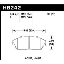Load image into Gallery viewer, Hawk-Acura-IntegraLegend--Honda-AccordCivicPrelude-Blue-9012-Race-Front-Brake-Pads