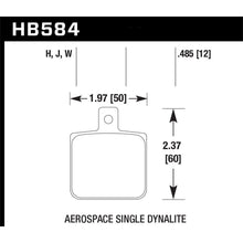 Load image into Gallery viewer, Hawk-Aerospace-Single-Dynalite-12Mm-Thickness-Hps-Street-Brake-Pads
