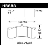 Hawk Performance HB688N.710 HP Plus Disc Brake Pad