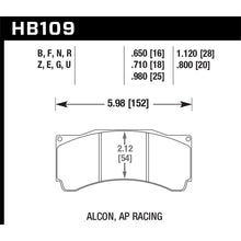 Load image into Gallery viewer, Hawk-Ap-Racing-Alcon-Dtc-60-Race-Brake-Pads