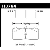 Hawk Performance HB764G.628 DTC-60 Disc Brake Pad