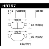Hawk Performance HB757Z.758 Performance Ceramic Disc Brake Pad