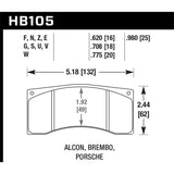 Hawk Performance HB105G.980 DTC-60 Disc Brake Pad