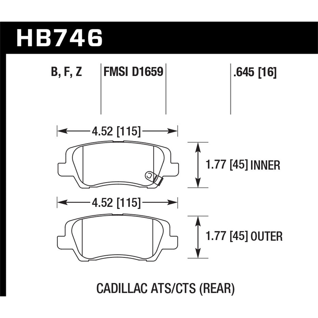 Hawk-Cadillac-13-16-Ats--14-15-Cts-Hps-Rear-Brake-Pads