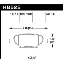 Load image into Gallery viewer, Hawk-Chevy-Cobalt-D1033-Ceramic-Street-Rear-Brake-Pads