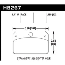Load image into Gallery viewer, Hawk-Dtc-50-Brake-Pads-For-Strange-Caliper-W-0.438In-Center-Hole