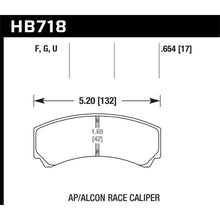 Load image into Gallery viewer, Hawk-Dtc-60-Ap-RacingAlcon-Hb110-W42Mm-Rad-Depth-Racing-Brake-Pads