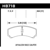 Hawk Performance HB718G.654 DTC-60 Disc Brake Pad