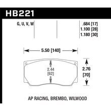 Load image into Gallery viewer, Hawk-Dtc-70-Ap-RacingWilwood-Race-Brake-Pads
