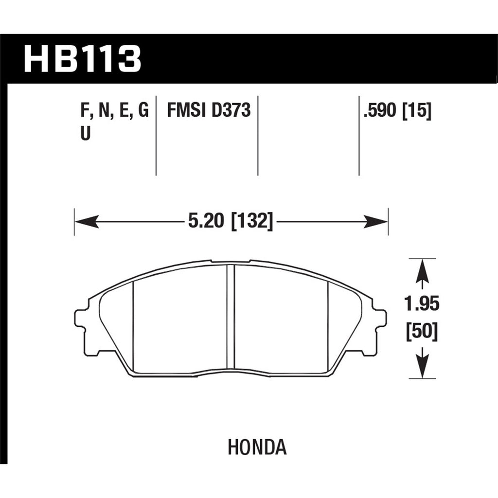 Hawk-Honda-Acura-88-91-Civic-Wagon90-91Crx-Si-88-90-Prelude-S-Hp-Street-Front-Brake-Pads