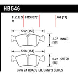 Hawk Performance HB546N.654 HP Plus Disc Brake Pad