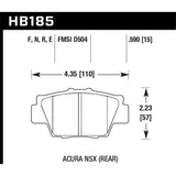 Hawk Performance HB185B.590 HPS 5.0 Disc Brake Pad