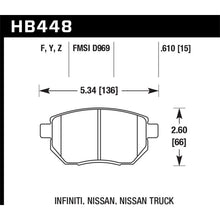 Load image into Gallery viewer, Hawk-Infiniti-Fx35-Fx45--Nissan-Altima-Se-R--Nissan-Maxima--Murano-Hps-Front-Brake-Pads