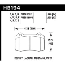 Load image into Gallery viewer, Hawk-MustangCamaroLotus-Brembo-Calipers-Er-1-Endurance-Racing-Brake-Pads