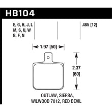 Load image into Gallery viewer, Hawk-SierraOutlawWilwood-Hp-Street-Brake-Pads