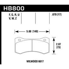 Load image into Gallery viewer, Hawk-Wilwood-17Mm-6617-Caliper-Performance-Ceramic-Brake-Pads