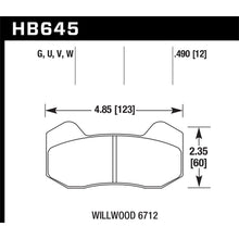 Load image into Gallery viewer, Hawk-Wilwood-Type-6712-Dtc-60-Brake-Pads