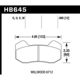 Hawk Performance HB645G.490 DTC-60 Disc Brake Pad