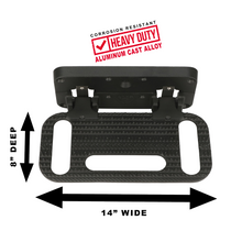 Load image into Gallery viewer, Hd-Mega-Hitch-Step-2-And-2-12-In-Receiverswith-Led-Light-Black-Powder-Coat-Sol