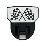 Carr 183082 HD Universal Hitch Step; Fits 2 in. Receiver; Black; Checkered Flag; Single