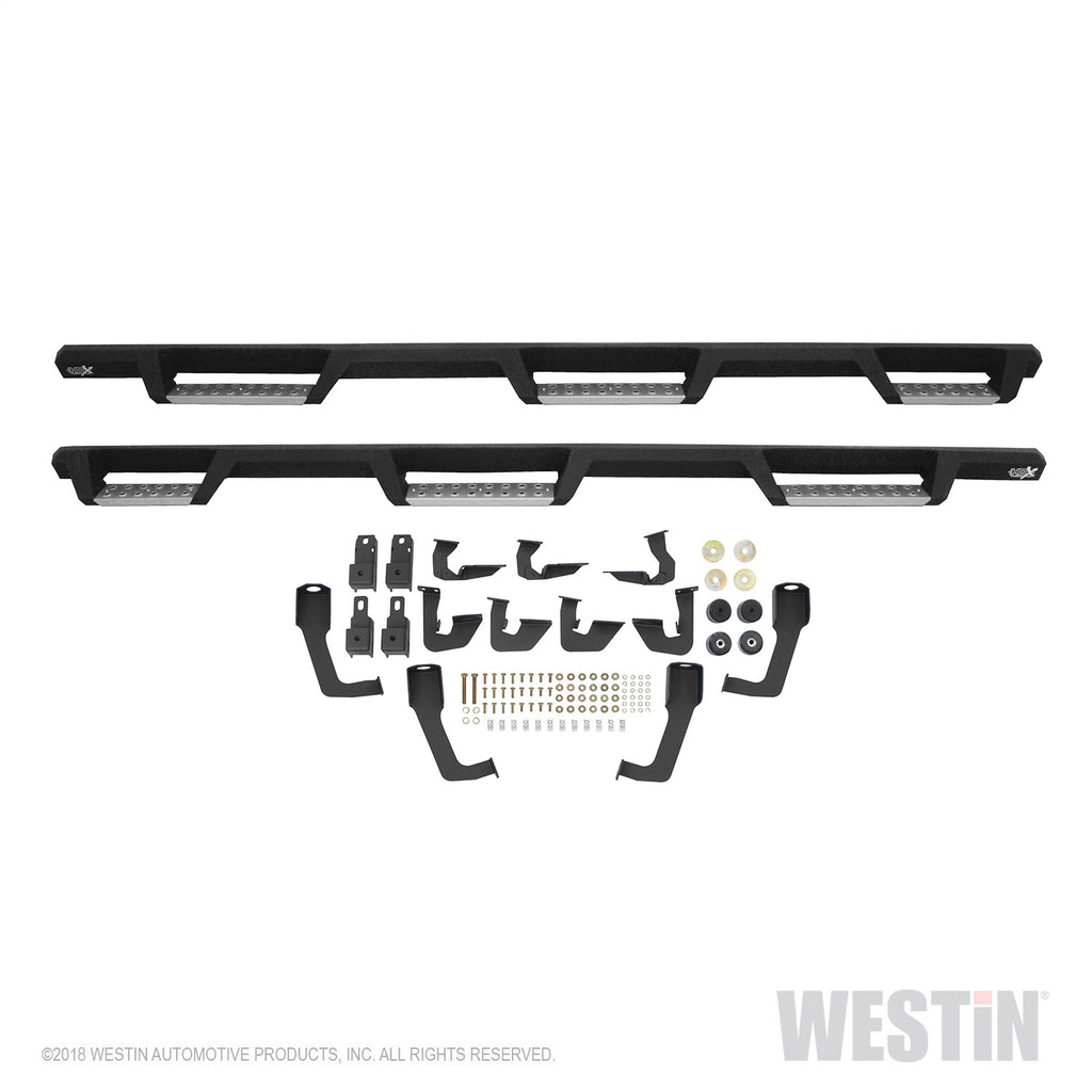 Hdx-07-18-Chevrolet-Silverado-2500-6.5Ft-Drop-Wheel-To-Wheel-Nerf-Step-Bars---Textured-Black