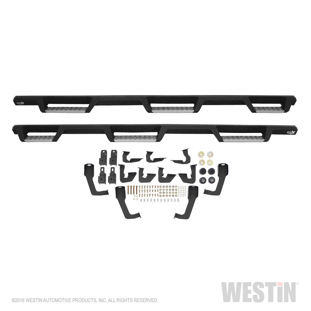 Hdx-07-19-Chevrolet-Silverado-2500-8Ft-Drop-Wheel-To-Wheel-Nerf-Step-Bars---Textured-Black
